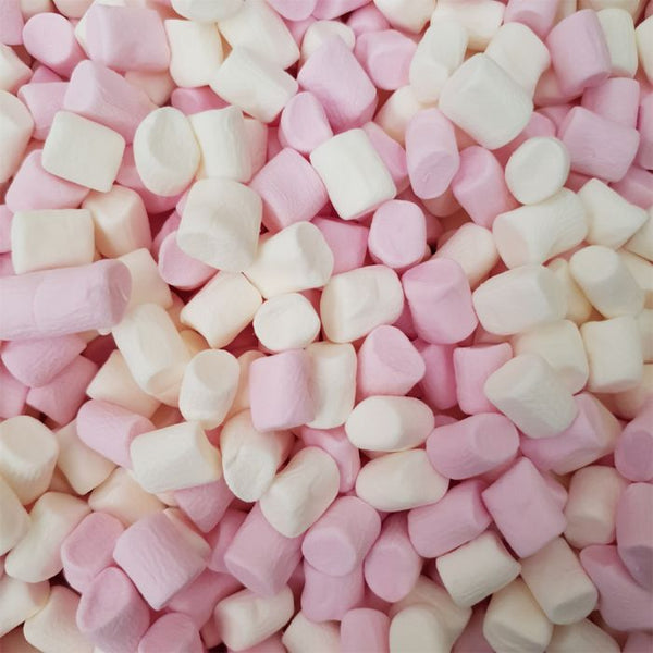 SWEETZONE HALAL WHITE PINK MINI MARSHMALLOWS 1KG BAG