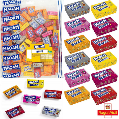 Haribo Mini Maoam Bloxx Fruit Chews Wrapped Sweets Party Bag Retro Birthday Gift