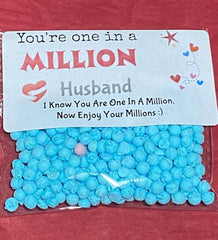 You're One in a Million Novelty Sweets Fun Gift Boy Father Friend Fiancé Husband