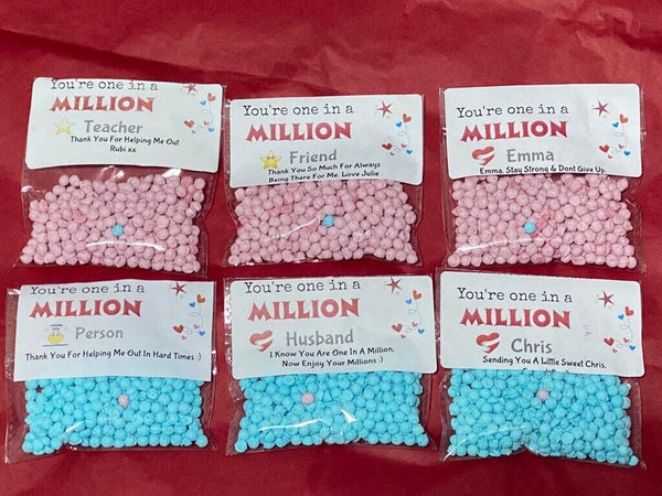 You're One in a Million Novelty Sweets Fun Gift Boy Father Friend Fiancé Husband