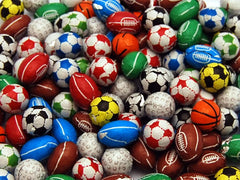 Milk Chocolate Footballs Rugby Golf Sports Balls Basketballs Party Favours Mix