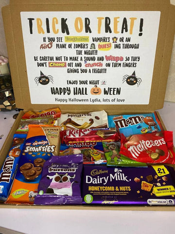 Personalised Halloween Chocolate Letterbox Gift Hamper Kids Halloween Gift